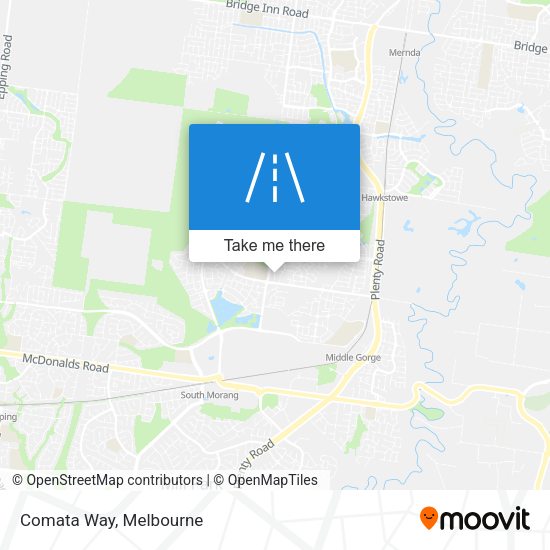 Comata Way map