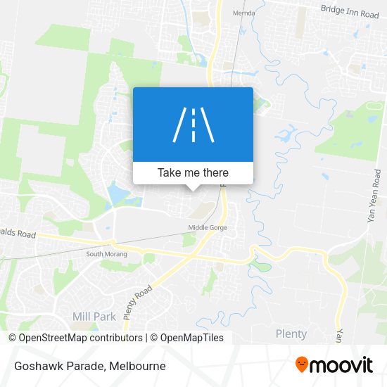 Goshawk Parade map