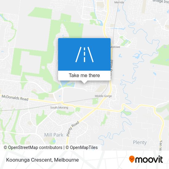 Koonunga Crescent map