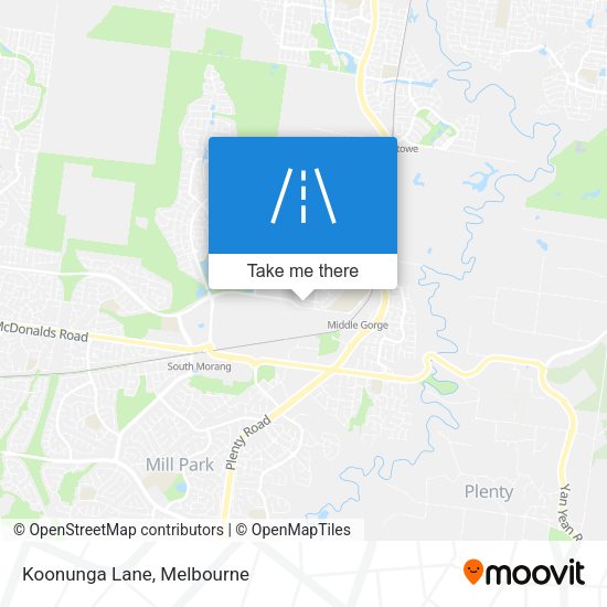 Koonunga Lane map