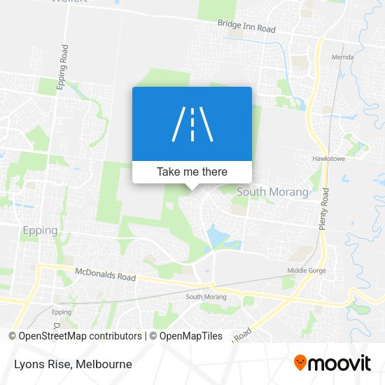 Lyons Rise map