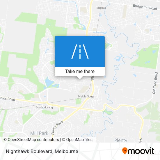 Nighthawk Boulevard map