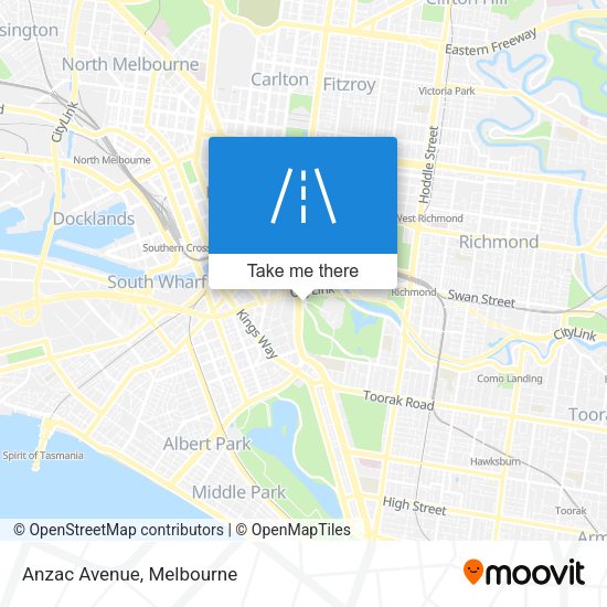 Anzac Avenue map