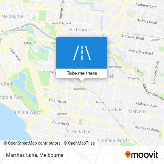 Marthas Lane map