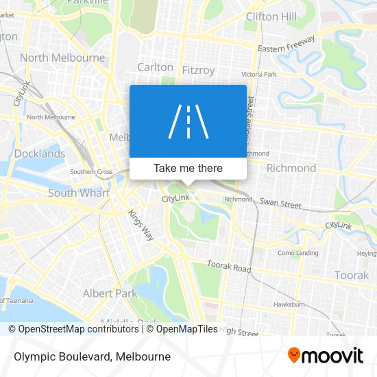 Olympic Boulevard map