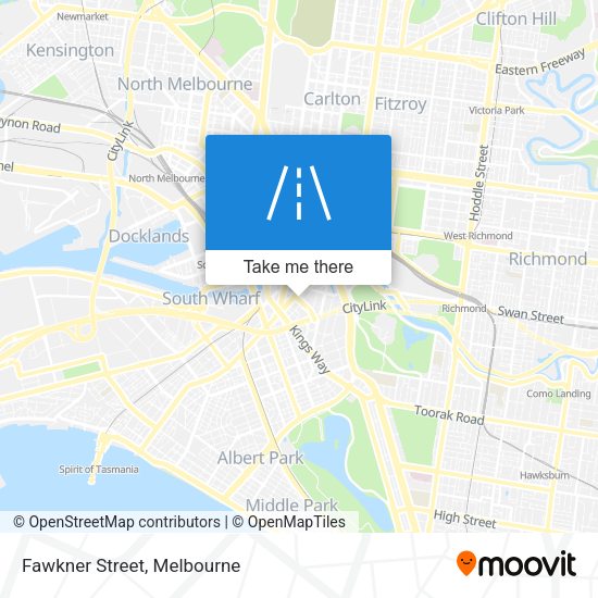 Fawkner Street map