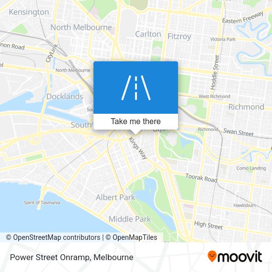 Power Street Onramp map