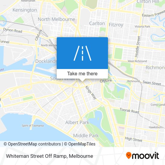 Whiteman Street Off Ramp map