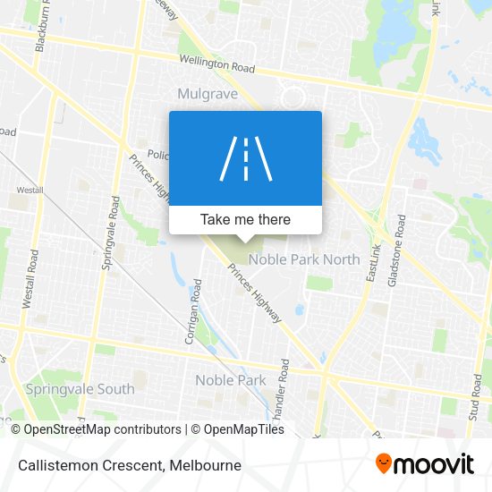 Callistemon Crescent map