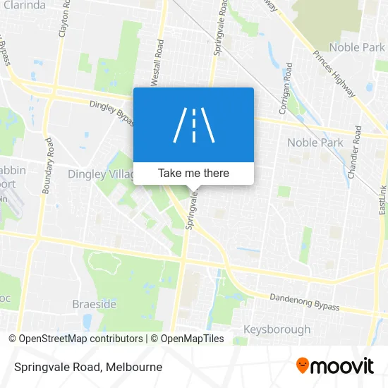 Mapa Springvale Road