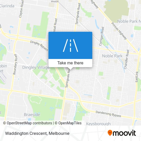Waddington Crescent map
