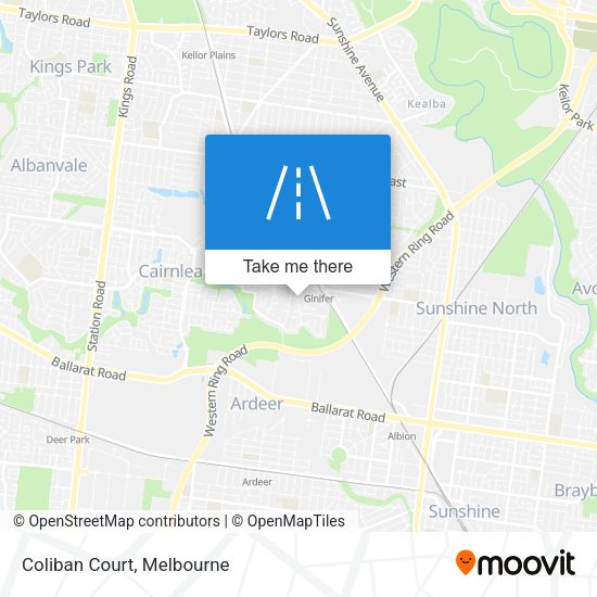 Coliban Court map