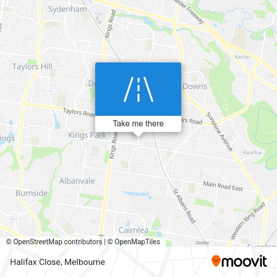 Halifax Close map