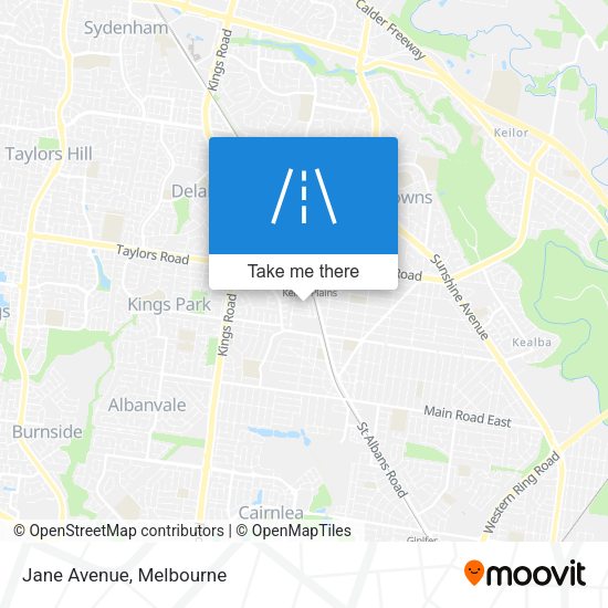 Jane Avenue map