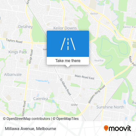 Millawa Avenue map