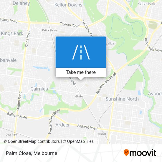 Palm Close map