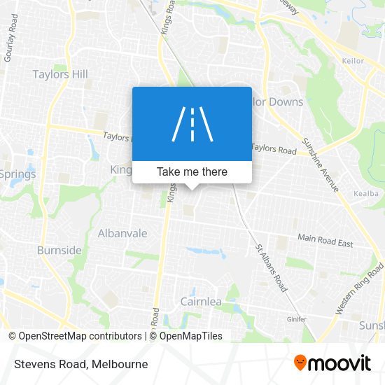Stevens Road map
