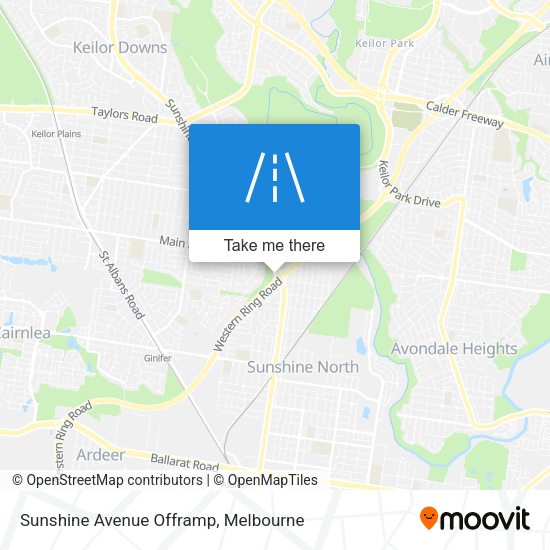 Sunshine Avenue Offramp map