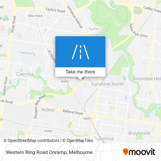 Western Ring Road Onramp map
