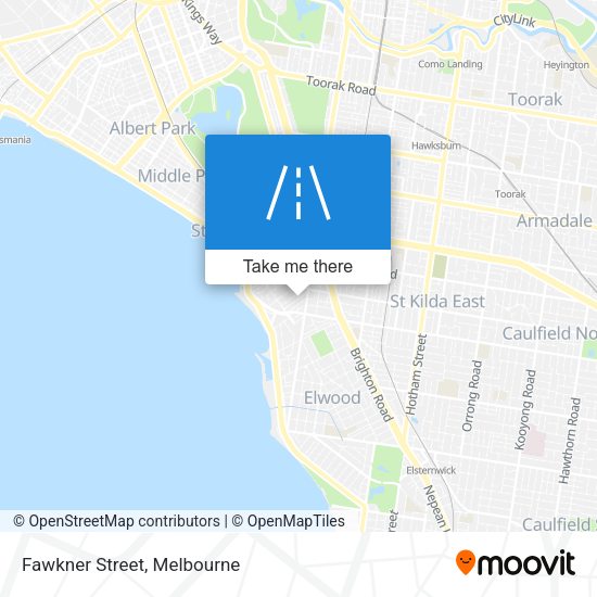Fawkner Street map