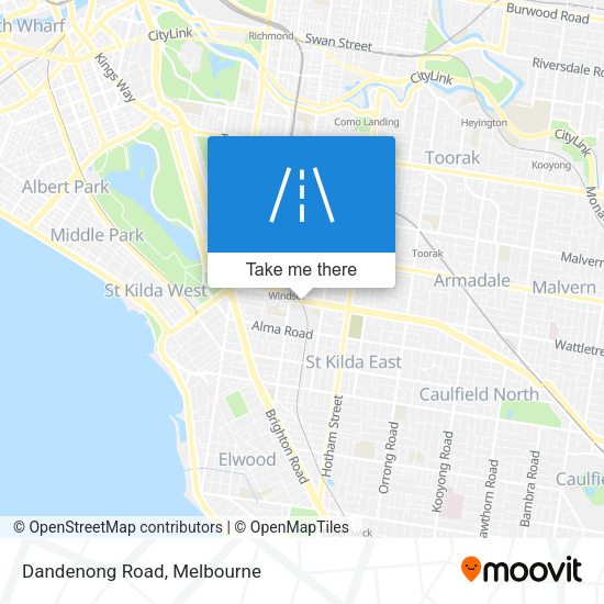 Dandenong Road map