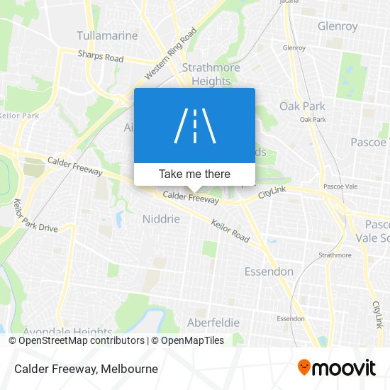 Mapa Calder Freeway