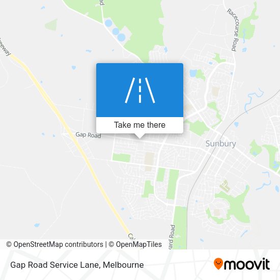 Gap Road Service Lane map