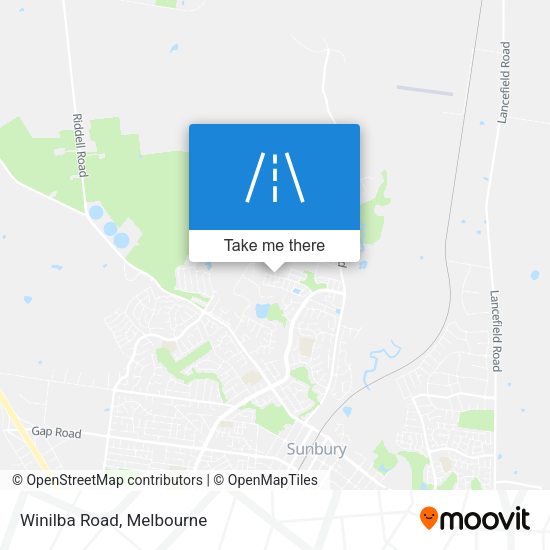Winilba Road map