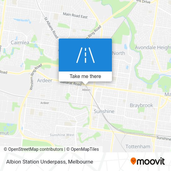 Albion Station Underpass map