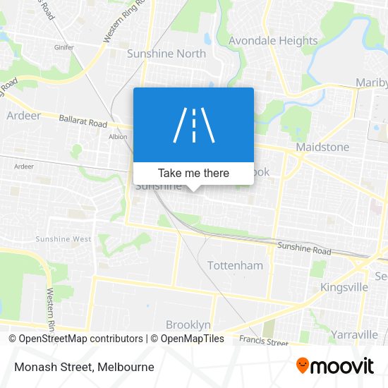 Monash Street map