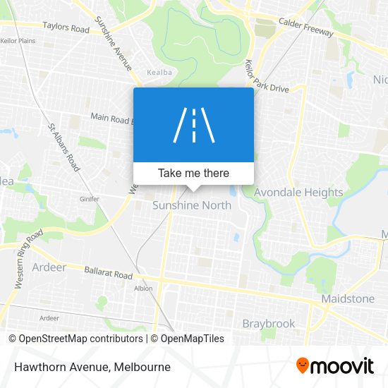 Hawthorn Avenue map