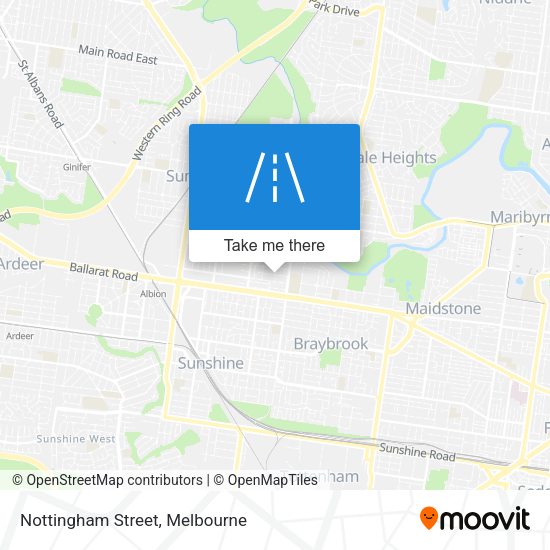 Nottingham Street map