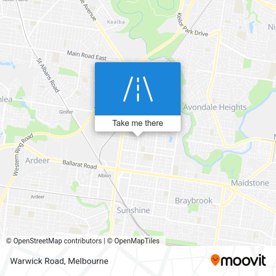 Warwick Road map