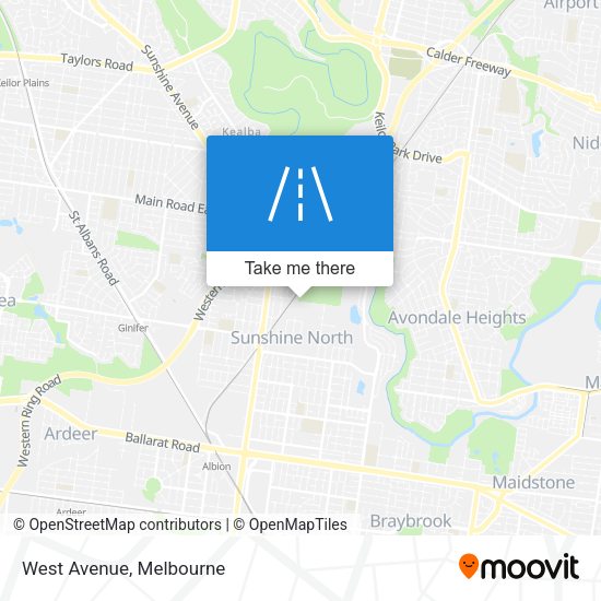 West Avenue map