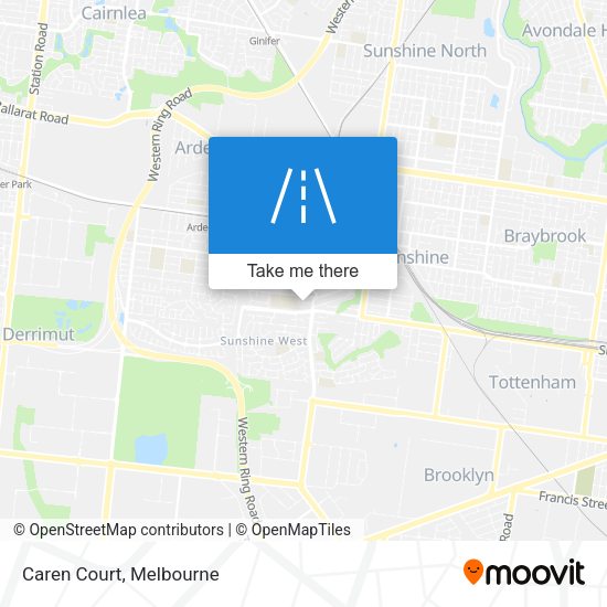 Caren Court map