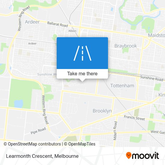 Learmonth Crescent map