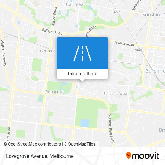 Lovegrove Avenue map