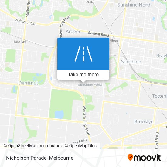 Nicholson Parade map