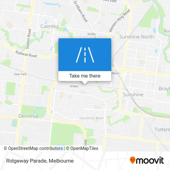 Mapa Ridgeway Parade