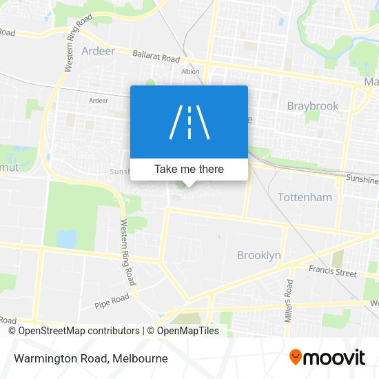 Warmington Road map