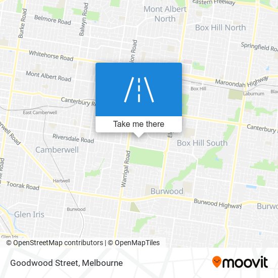 Mapa Goodwood Street