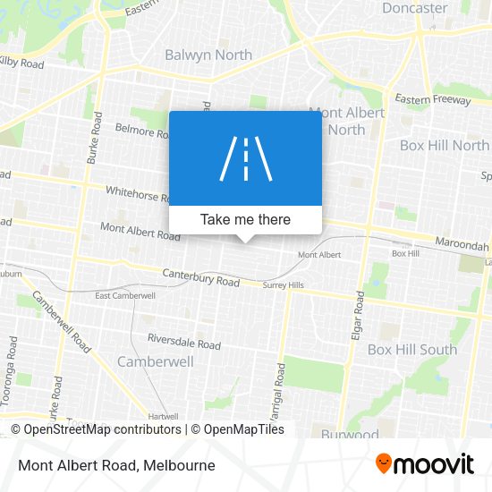 Mont Albert Road map