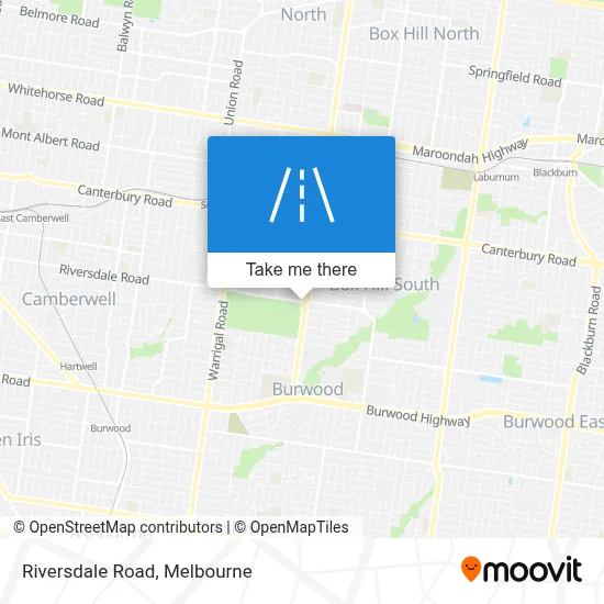 Mapa Riversdale Road