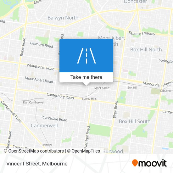 Vincent Street map