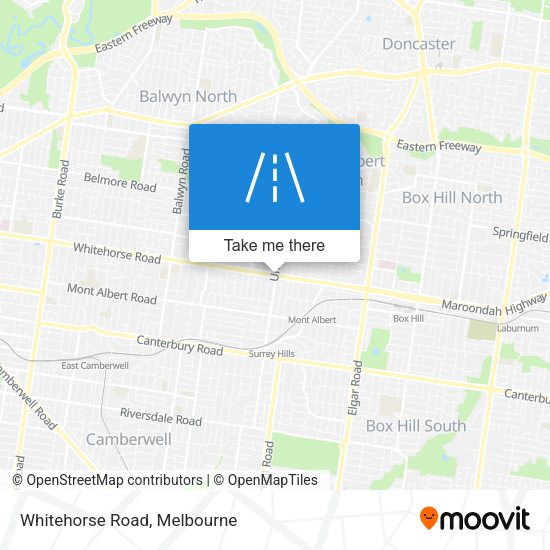 Whitehorse Road map