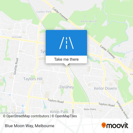 Blue Moon Way map