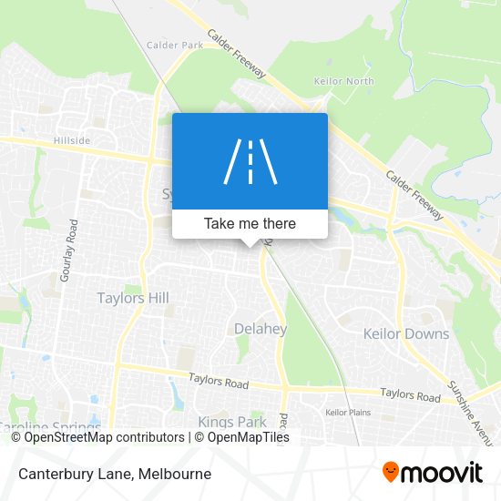 Canterbury Lane map