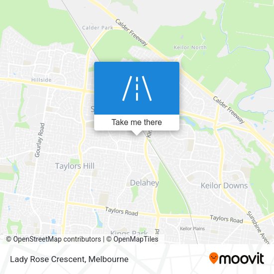 Lady Rose Crescent map