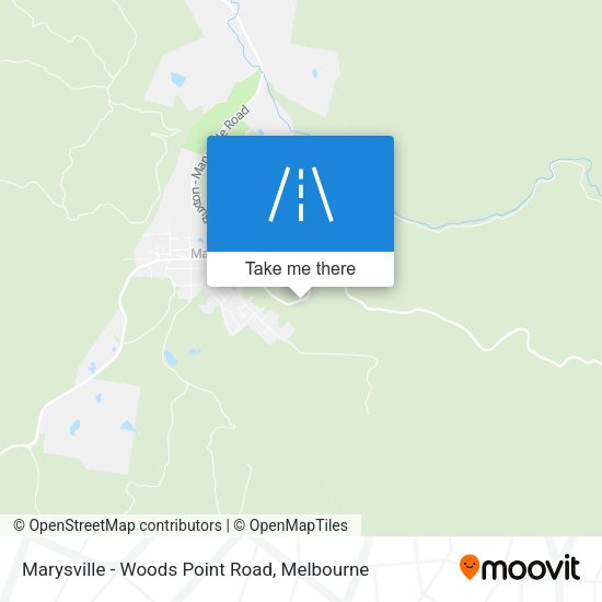 Marysville - Woods Point Road map