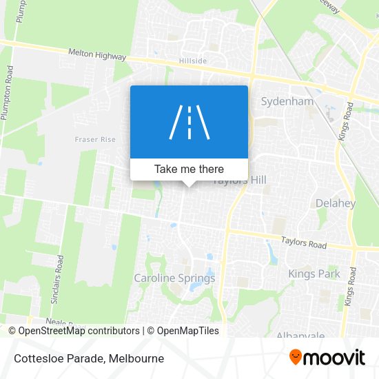 Cottesloe Parade map